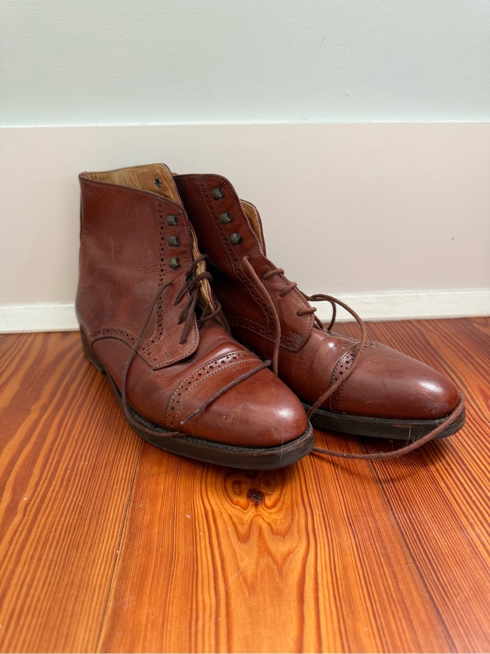 Cole Haan women's Chestnut Brown Leather Booties